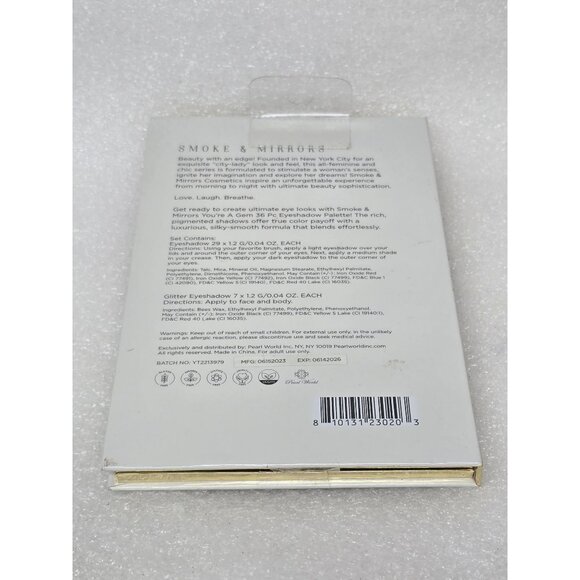 Smoke & Mirrors You're A Gem 36-Piece Eyeshadow Palette Glitter & Matte Shades - Picture 3 of 3